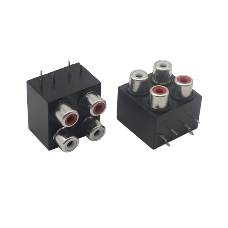【5-1PCS】AV-8.4-12 Socket RCA Lotus Socket Audio And Video Socket Signal Socket Sealed 4-hole Bit