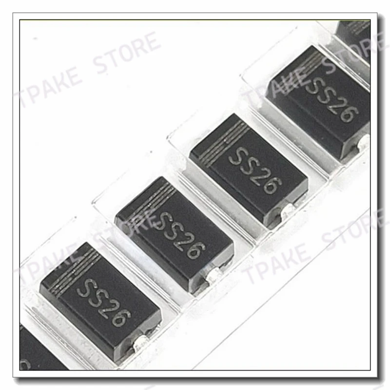 100pcs Schottky Diodes SS26 SR260 2A/60V SMA DO-214AC