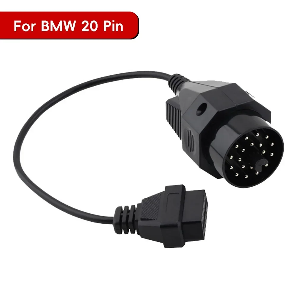 Car OBD Extension Cable OBD II Adapter for BMW 20pin to 16PIN Female Connector e36 e39 X5 Z3 for BMW 20pin to OBDII 16pin