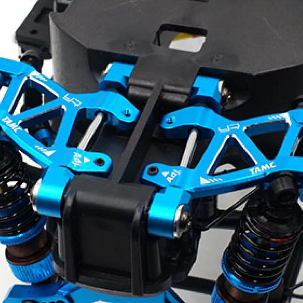 YEAH RACING ALUMINUM REAR SKID ANGLE ADJUST SUSPENSION MOUNT FOR TAMIYA M07 BLUE#TAMC-034BU