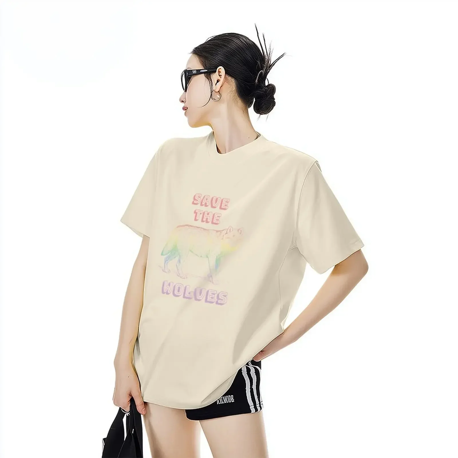 Y2k Fashion Casual T-shirt 2025 Woman Clothes O-neck Tops Streetwear Girls Spring Summer Short Sleeve Tee Shirts Woman Clothes