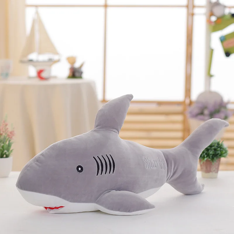 

50cm Large Shark Plush Toy Great White Shark Dolphin Whale Pillow Cushion Doll Cloth Doll Creative Brithday Christmas Gift