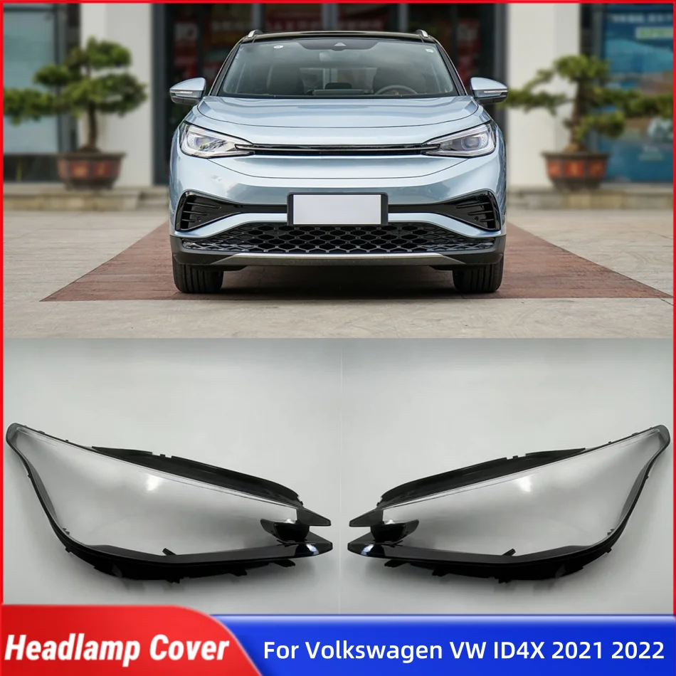 

For Volkswagen VW ID4X 2021 2022 Accessory Cars Lights Lens Shell Headlight Glass Car Front Headlight Lens Cover Lights Shell