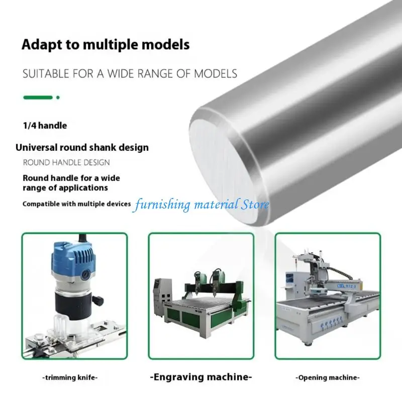

Y5GD Multifunctional Woodworking Cutter 3 Flute 1/4 Shank Multiple Size For Detailed Carving & Trimming Stable Machining