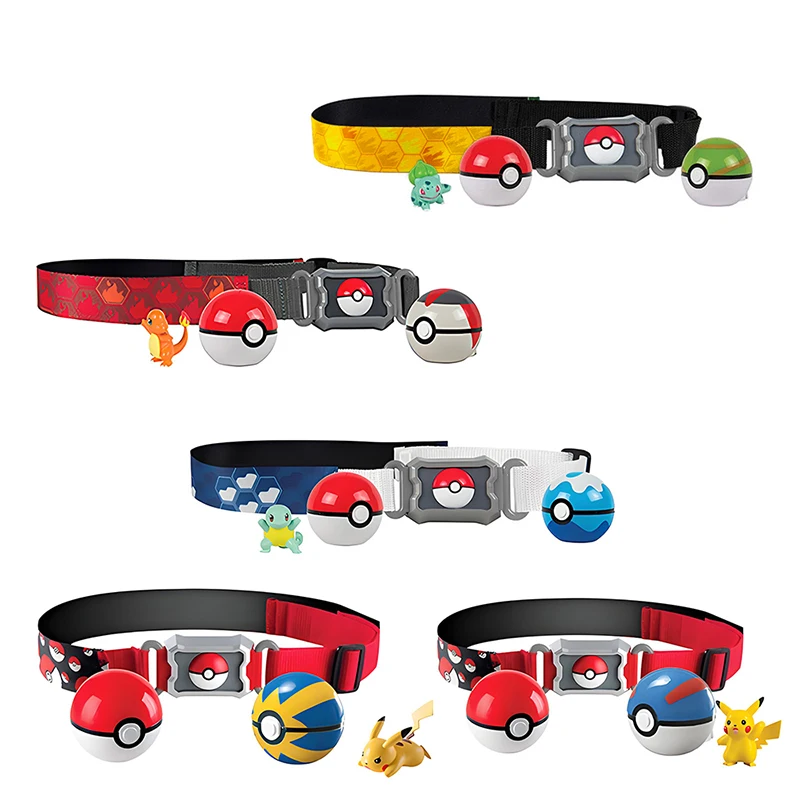 Jouets boule Pokemon Kawaii, Collection elfe pour animaux de compagnie, Pikachu Bulbasaur, écureuil, Poket, monstre, ceinture de combat, cadeau pour enfants
