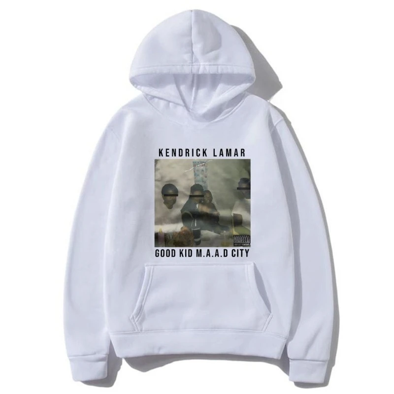 سترة كلاسيكية من Kendrick Lamar Good Kid مطبوعة بغطاء للرأس للرجال Harajuku مع قلنسوة للرجال والنساء بلوزات كلاسيكية ملابس خروج عادية