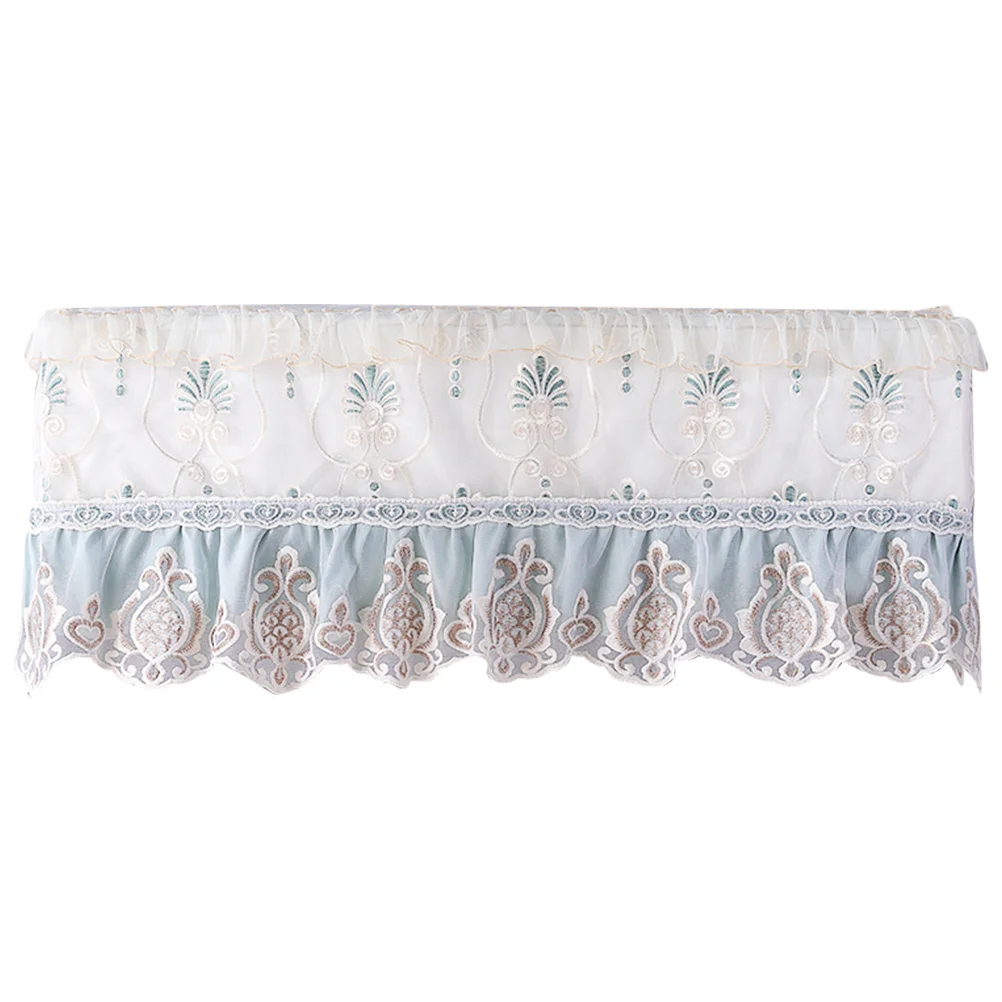 

1pc Air Conditioner Cover Green Lace Pattern Dust Protector For Hanging Ac Decorative Cover Lightweight Wear-Resistant