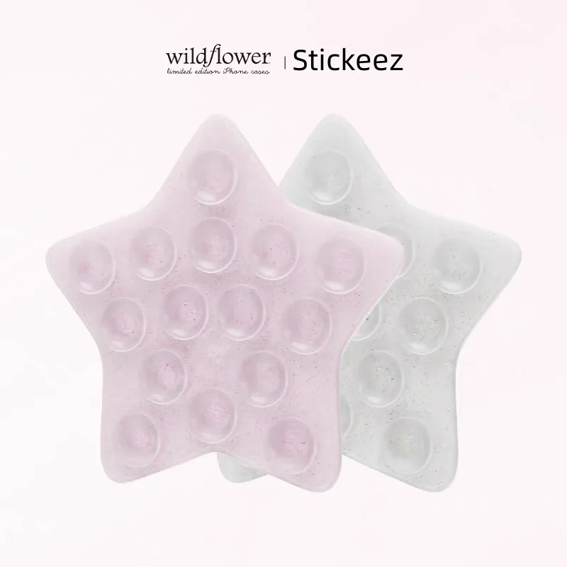 حافظة هاتف Wildflower wf Star sucker Stickeez لهاتف iPhone 16 15 14 13 12 Pro Max Plus WILDFLOWER Girl غطاء كوب شفط ستاردست
