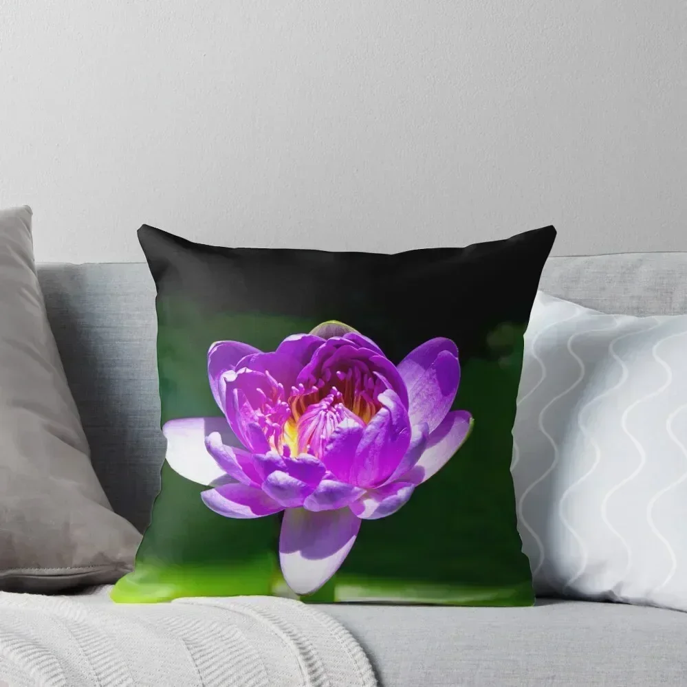 

Purple Water Lily Throw Pillow Couch Pillows Pillows Aesthetic Cusions Cover pillow
