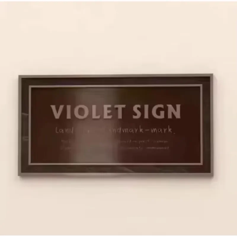 Modern Violet Custom No MOQ Room Numberand House Name Plate Signs for Hotel ApartmentHome Door Decoration