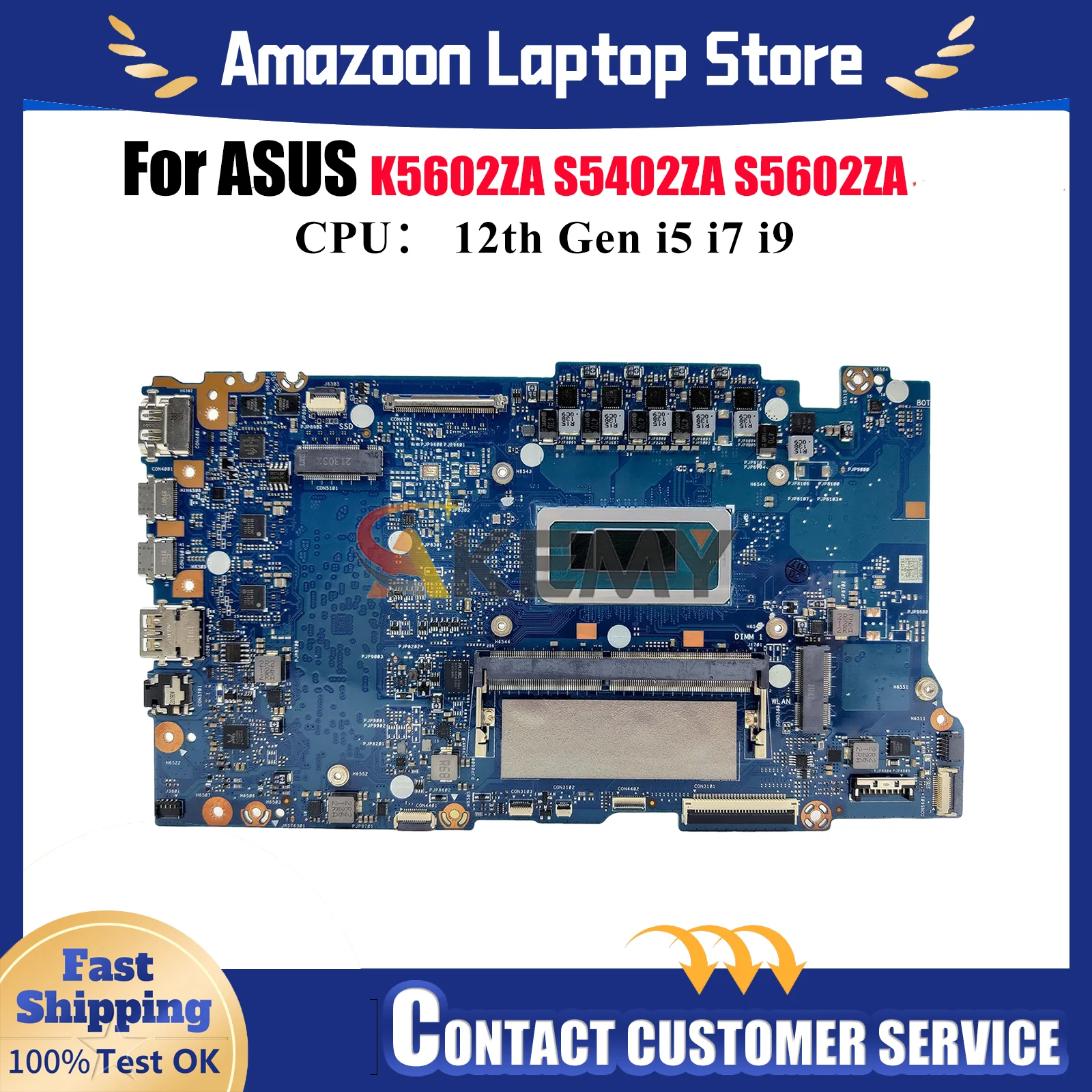 

S5602ZA Материнская плата для ноутбука ASUS Vivobook S5602Z K5602ZA S5602ZA S5402ZA Материнская плата с 12-го поколения i5 i7 i9 100% тесты OK stk