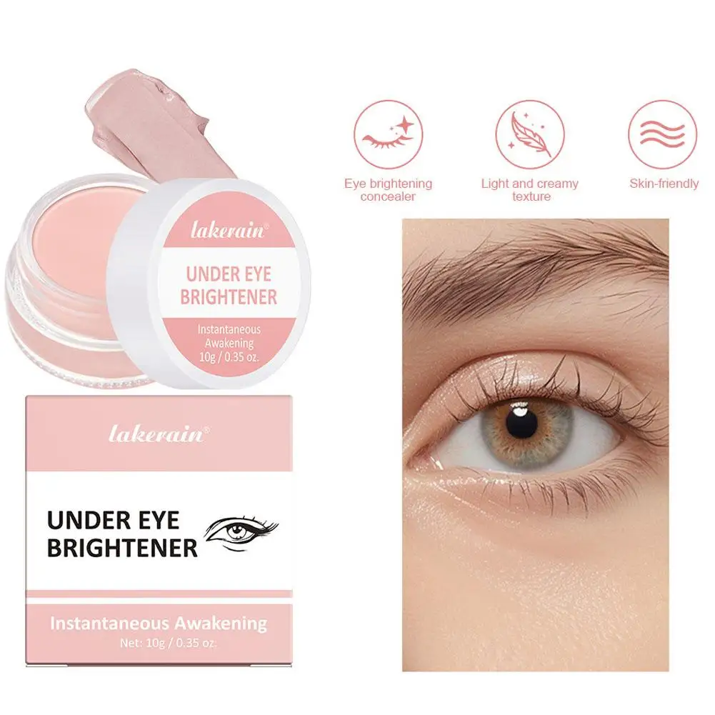 Crema de maquillaje para ojos, abrillantador debajo de los ojos, oculta y ilumina el enrojecimiento, correcto oscuro, círculos impermeables de larga duración, Cov I4i3