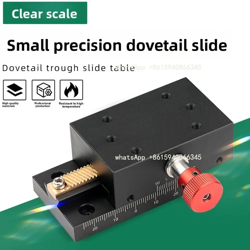 X-axis displacement platform 40 stroke slider gear rack manual fine-tuning small precision dovetail slide