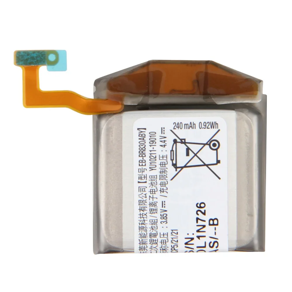 Bateria de substituição para Samsung Galaxy Watch, EB-BR830ABY, Active 2, 40mm, SM-R835, SM-R830, Watch3, 41mm, SM-R850, R855, 247mAh