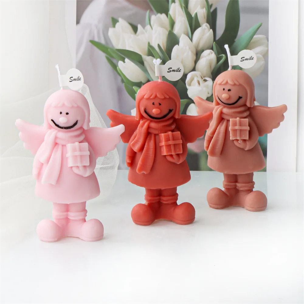 Gift Angel Silicone Mold for Handmade Candle Plaster Soap Epoxy Resin Chocolate Decoration Gypsum Ice DIY Baking Mould