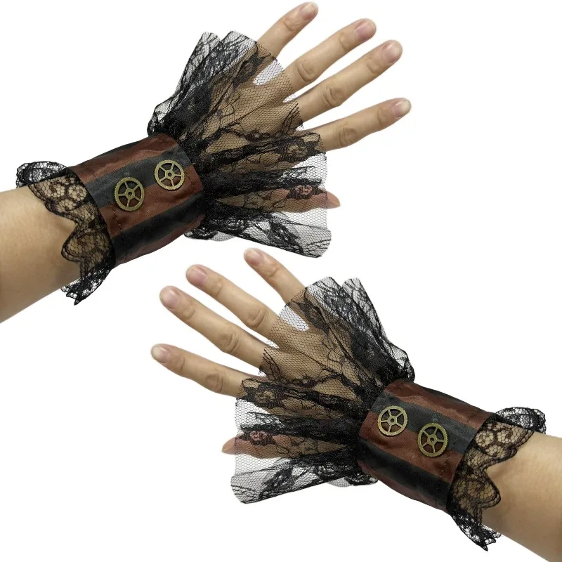 

Gothic-style mesh half-sleeve wristband festival performance costume accessory glove sleeve decoration wristband