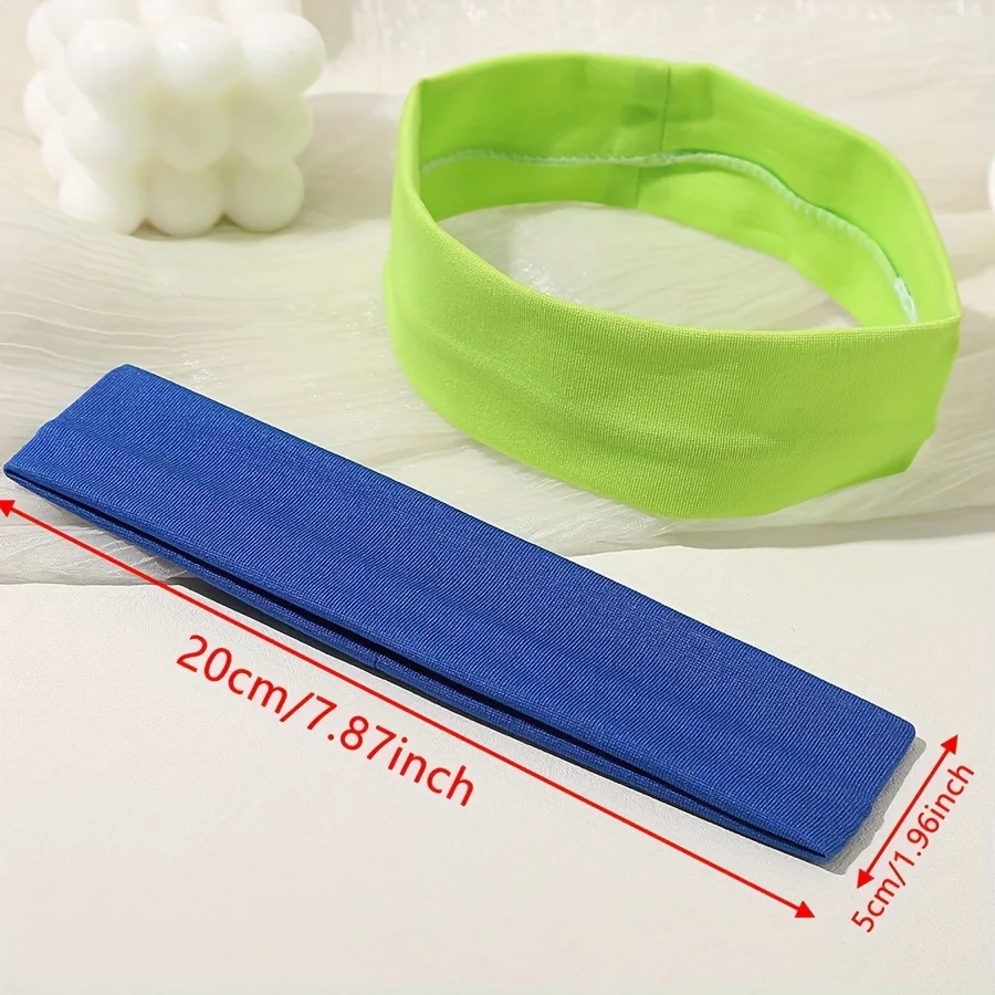 10 Stück elastische Stirnbänder für Damen, aus gewebtem Polyester, rutschfest, schweißabsorbierend, geeignet für Yoga, Laufen und Sport – Detail 5