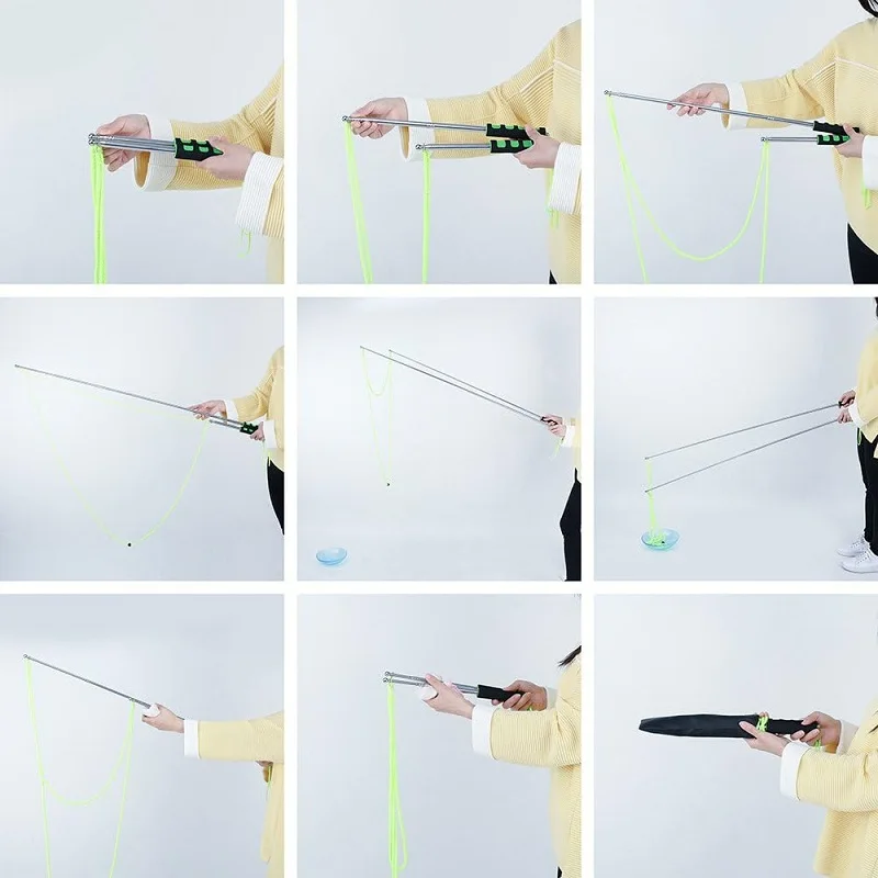 Stylowa różdżka do robienia baniek mydlanych ze stali nierdzewnej, teleskopowa, idealna na przyjęcia i aktywności na świeżym powietrzu dla dzieci.