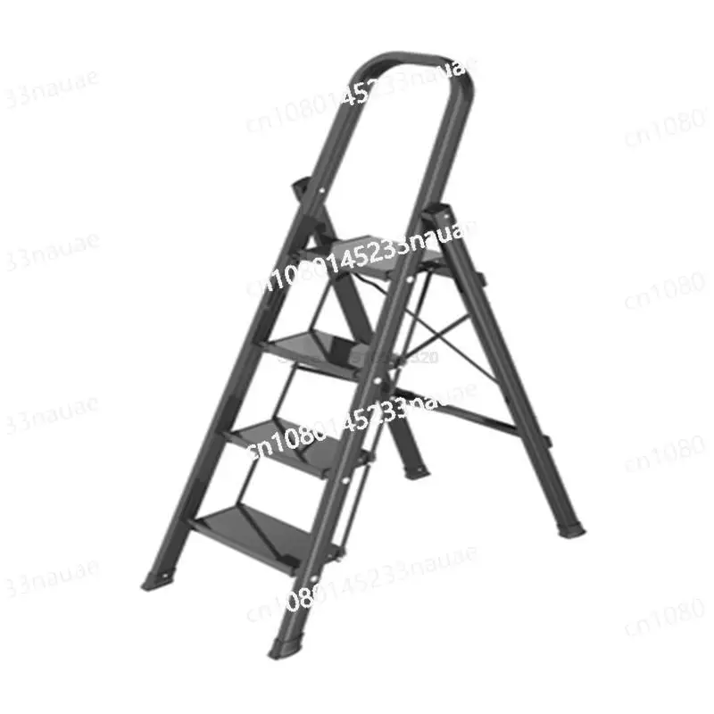 Folding Indoor Warehouse Telescopic Herringbone Ladder Five Step Thickened Aluminum Alloy for Household Use