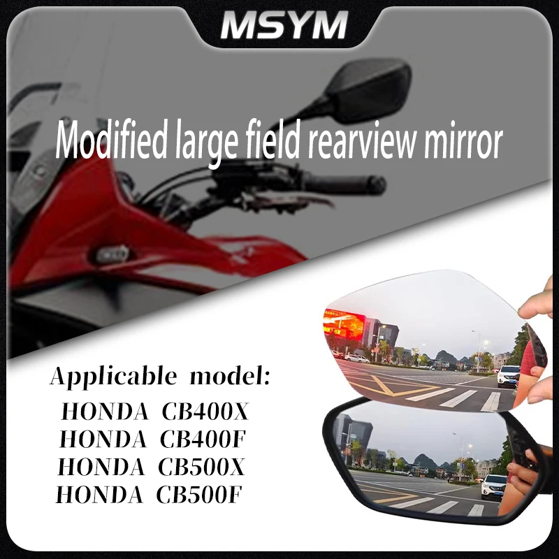 

Motorcycle Convex Mirror Increase Rearview Mirrors Side Rear Mirror View Vision Lens For HONDA CB400X CB400F CB500X CB500F
