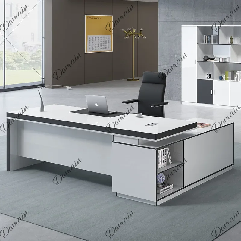 BJ Modern Executive Desk Single Office Table Manager Workstation Furniture Set