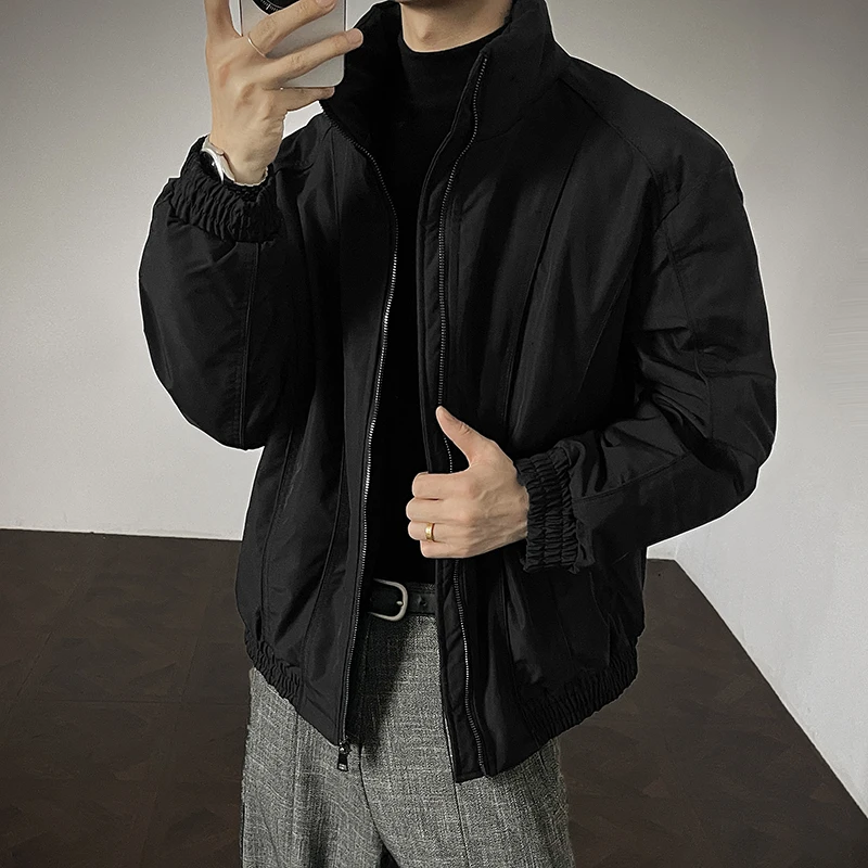 

Cleanfit Men's down Jaet Du down Stand Collar Pure Color Sli Winter Coat Warmth Outerwear Casual Trendy Polyester Fiber