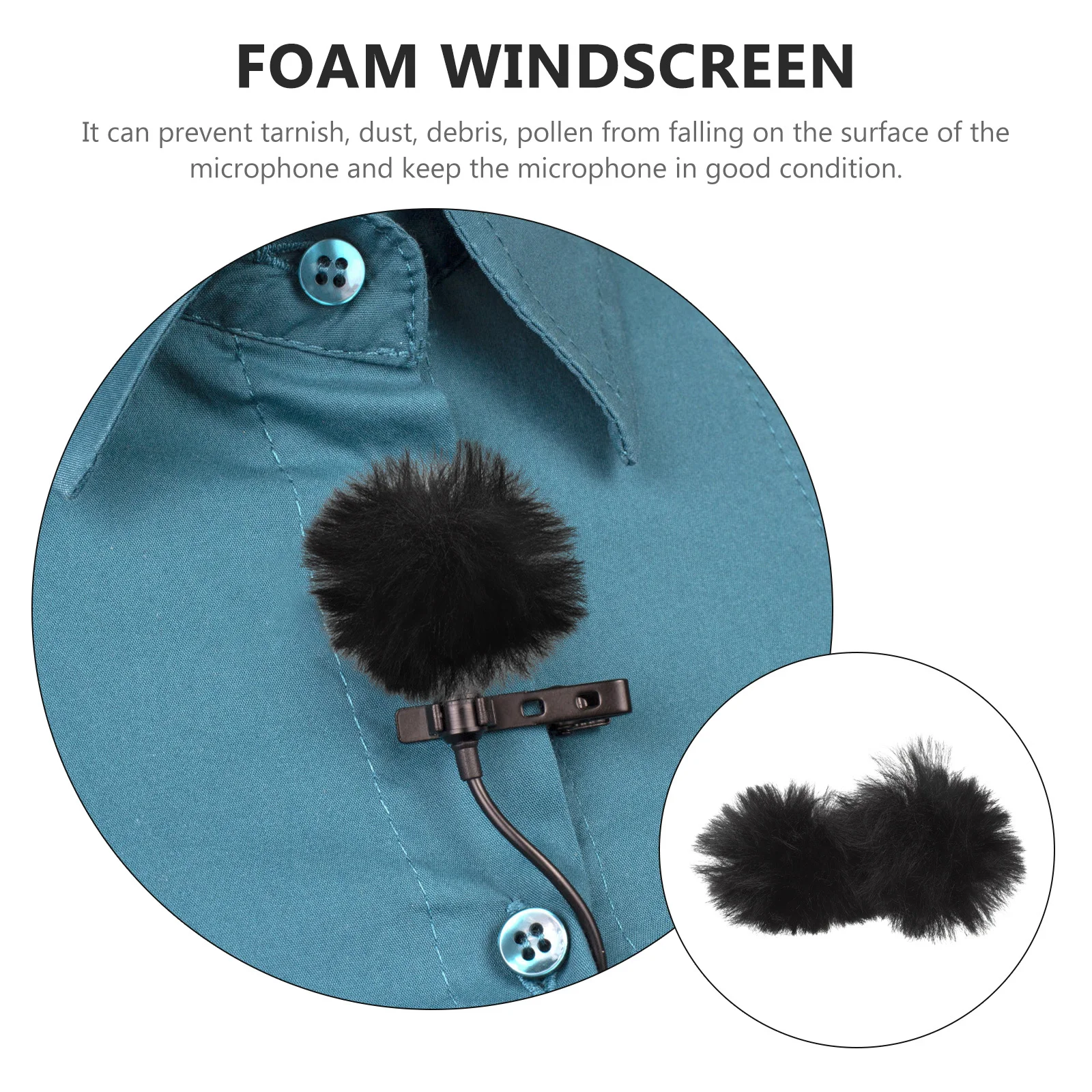 

2pcs Microphone Protective Covers Windproof Dust Proof For Studio Office Live Streaming Thickened Mic Accessory Covers For