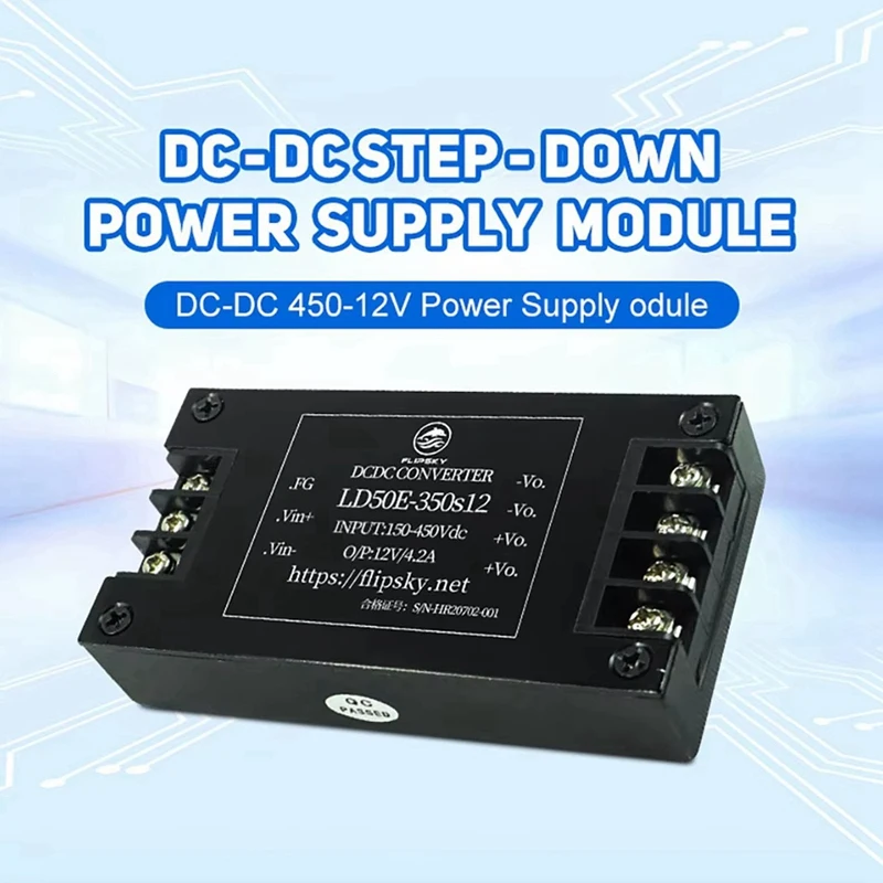 

Модуль понижающего источника питания Flipsky DC DC 450 В до 12 В, преобразование высокого напряжения в низкое напряжение для инвертора электромобиля
