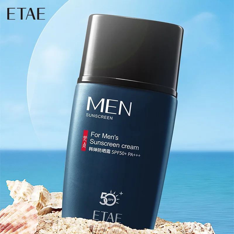 Spf 50+ Men's Sunscreen for Face Body Sun Block Refreshing Moisturizing Solar Blocker Protector Men Facial Sunscreen