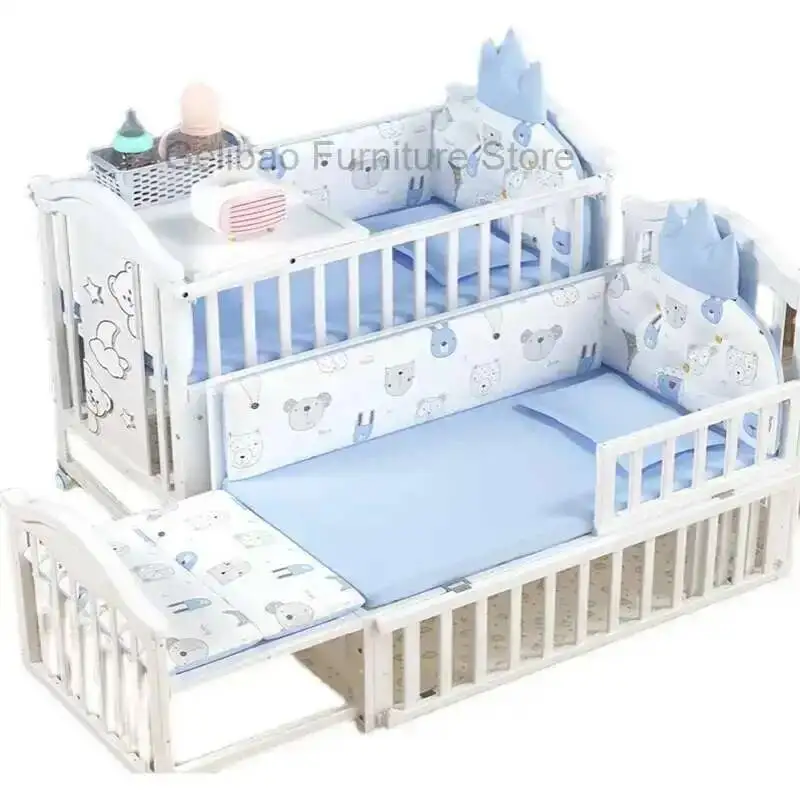 سرير المشايات الطفل الوليد بطابقين الاطفال الأشياء الطفل كوخ طفل سرير الأم الأطفال الفردية Beliche الأحداث التخزين
