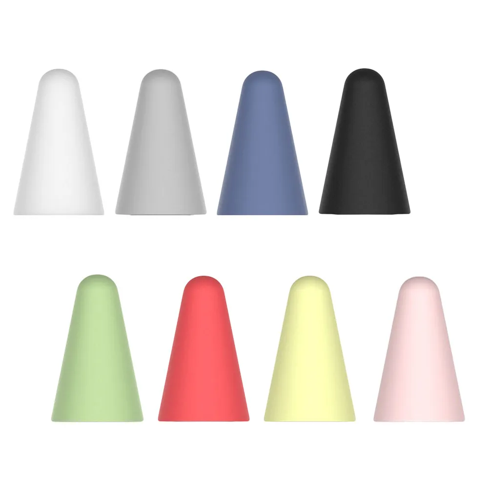 8Pcs Silicone Protective Cover Stylus Pen Nib Tip Cap Compatible Pencil 1 2 Anti Slip Writing Drawing Sleeve