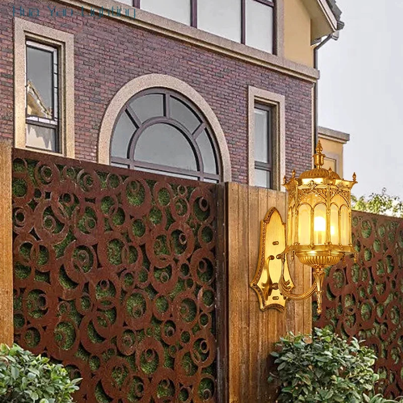 European Retro Aisle Light Outdoor Waterproof Chandelier Lighting Simple Balcony Courtyard Landscape Garden Lights