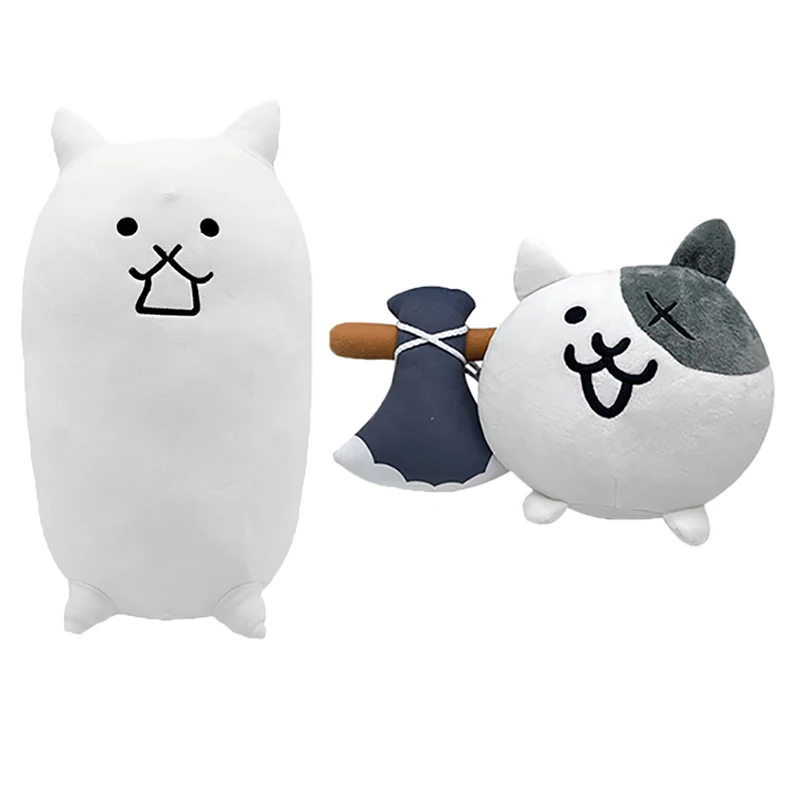 Cartoon Nyanko Great War Plush Doll Anime Animal Battle Cats Stuffed Plushie Toys For Kids Christmas Birthday Gifts