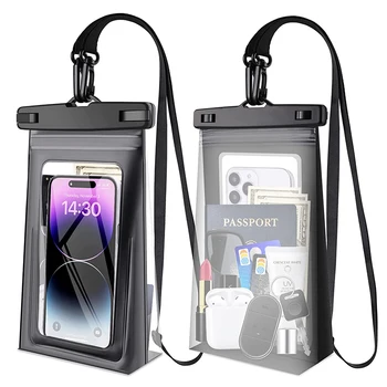 Haissky-ビーチ用の防水スイミングバッグ,サーフィン用のヘッドホンと電話用のヘッドホンポケット,キー付きの収納バッグ,調節可能なストラップ付きのドライバッグ