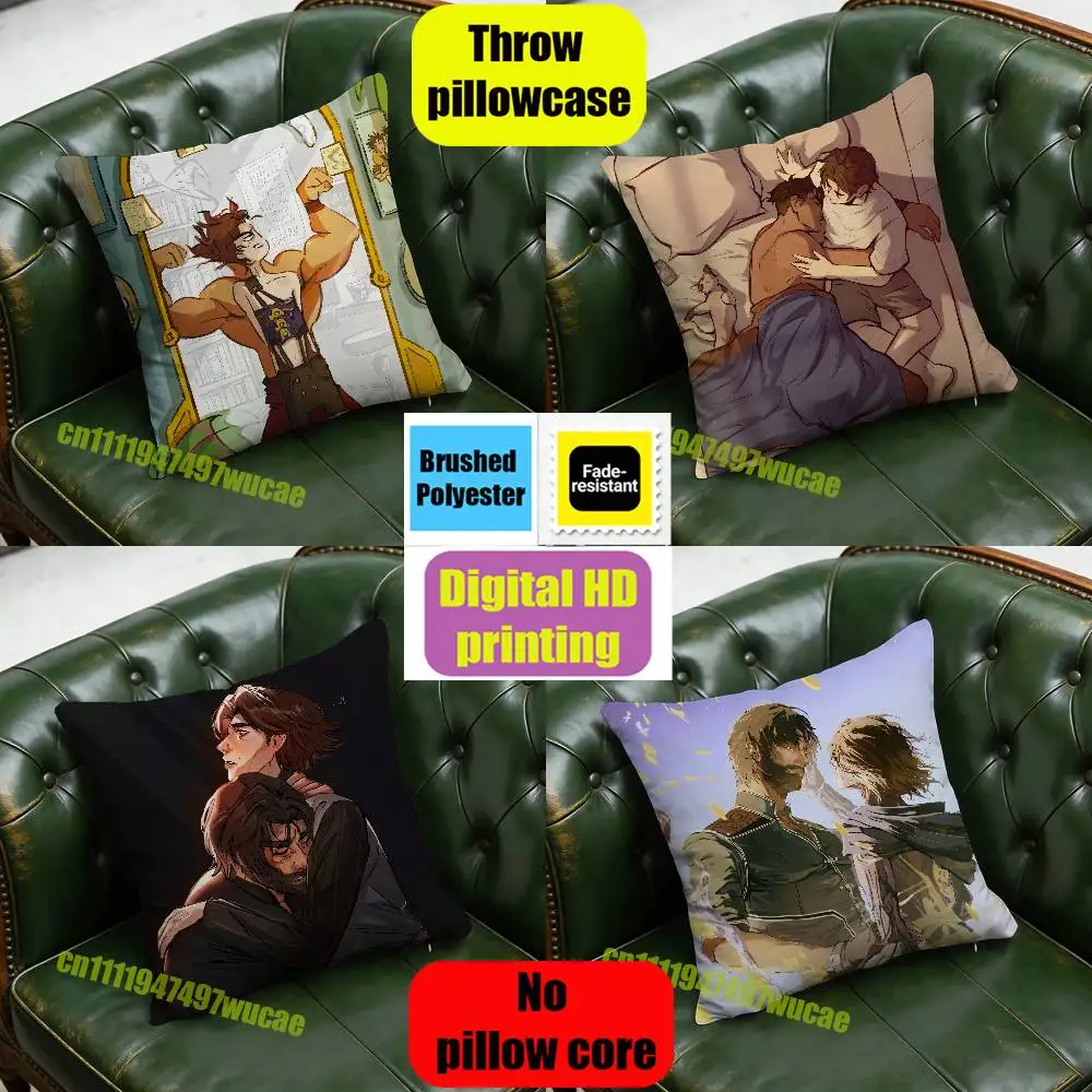 For J-Jayce V-Viktor Jayvik Throw Pillow Case 45x45cm Sofa Custom Square Pillowcase Cushion Cover