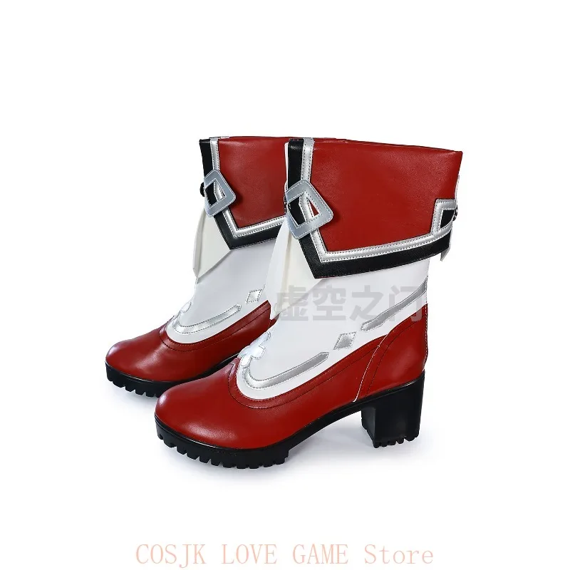 

Hu Tao Lantern Rite Cosplay Shoes Genshin Impact Anime Chinese Style Halloween for Women Men Game Zipper Mid-calf Boots Prop