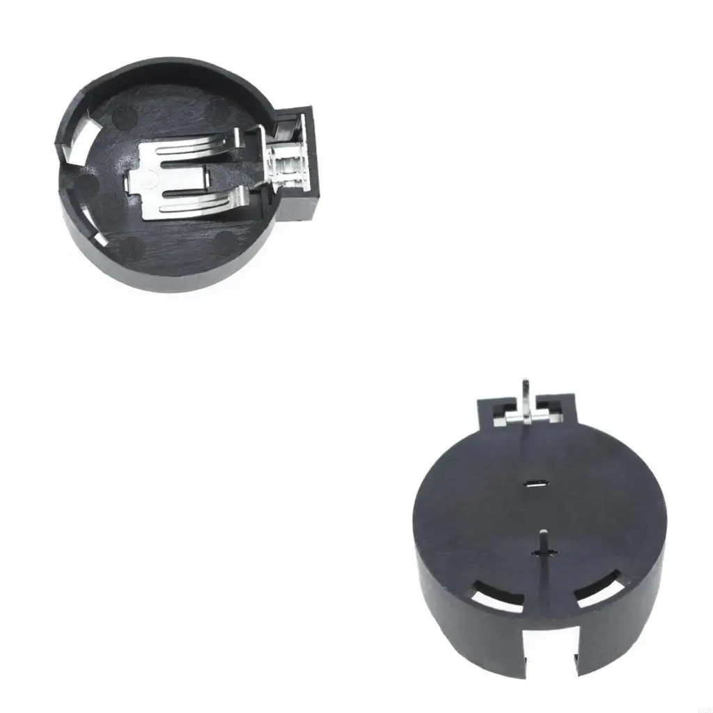 3V Button Coin Cell Battery Socket Holder for Case Mini Battery Storage Box Black Color for CR2477