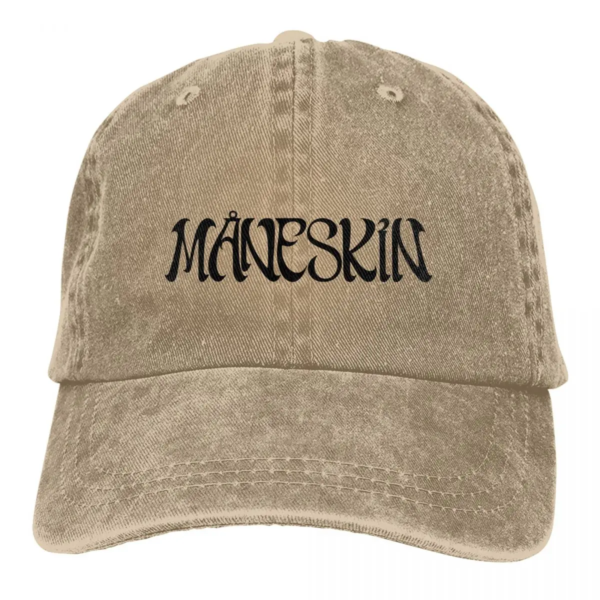 Maneskin Band Logo Baseball Caps Outfits Fashion Distressed Denim Dad Hat for Men Women Workouts Caps Hat