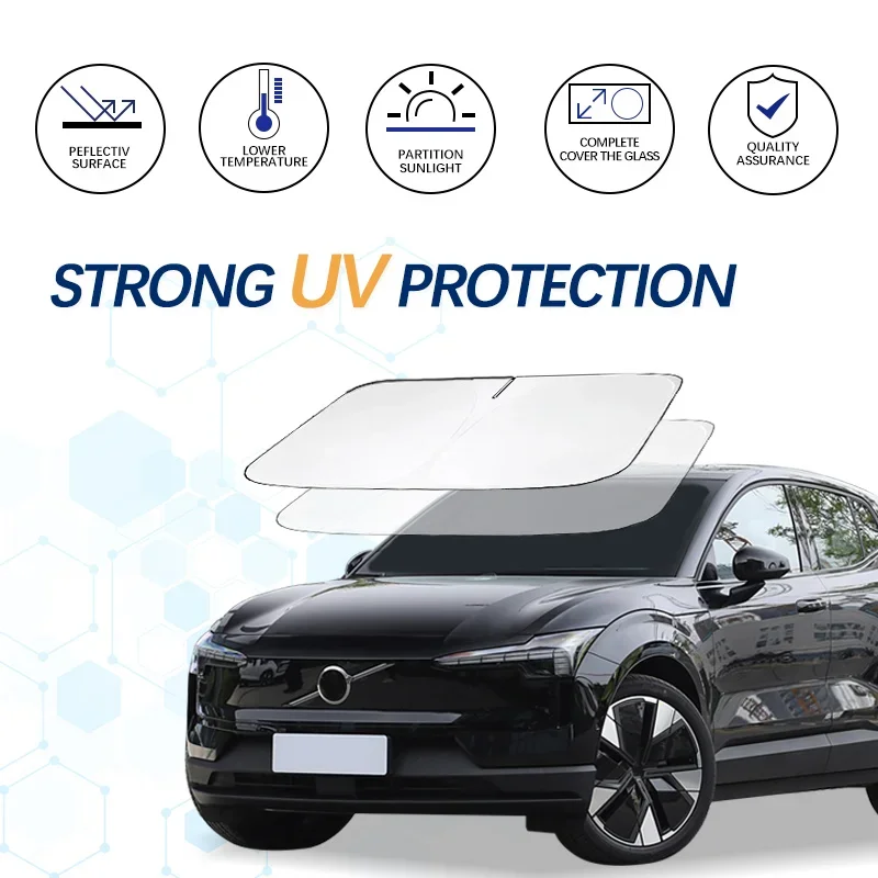 

Windshield Sun Shade For Volvo EX30 R design Sunshade Sun Visor Protector Foldable Blocks UV Rays Keep Your Car Cooler