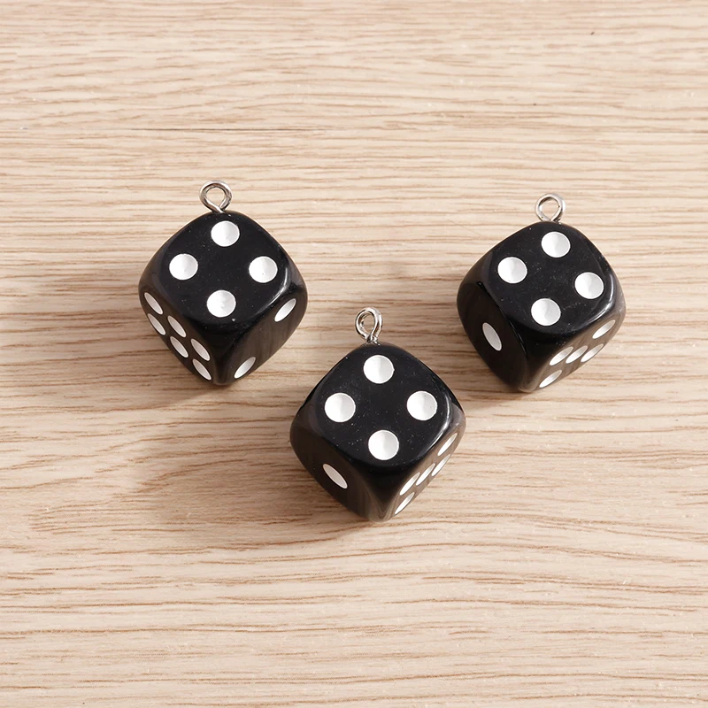 10 stücke 16x16mm niedlichen Harz Würfel Charms Anhänger für Schmuck machen Tropfen Ohrringe Halskette Armband DIY handgemachte Handwerk Zubehör – Detail 4