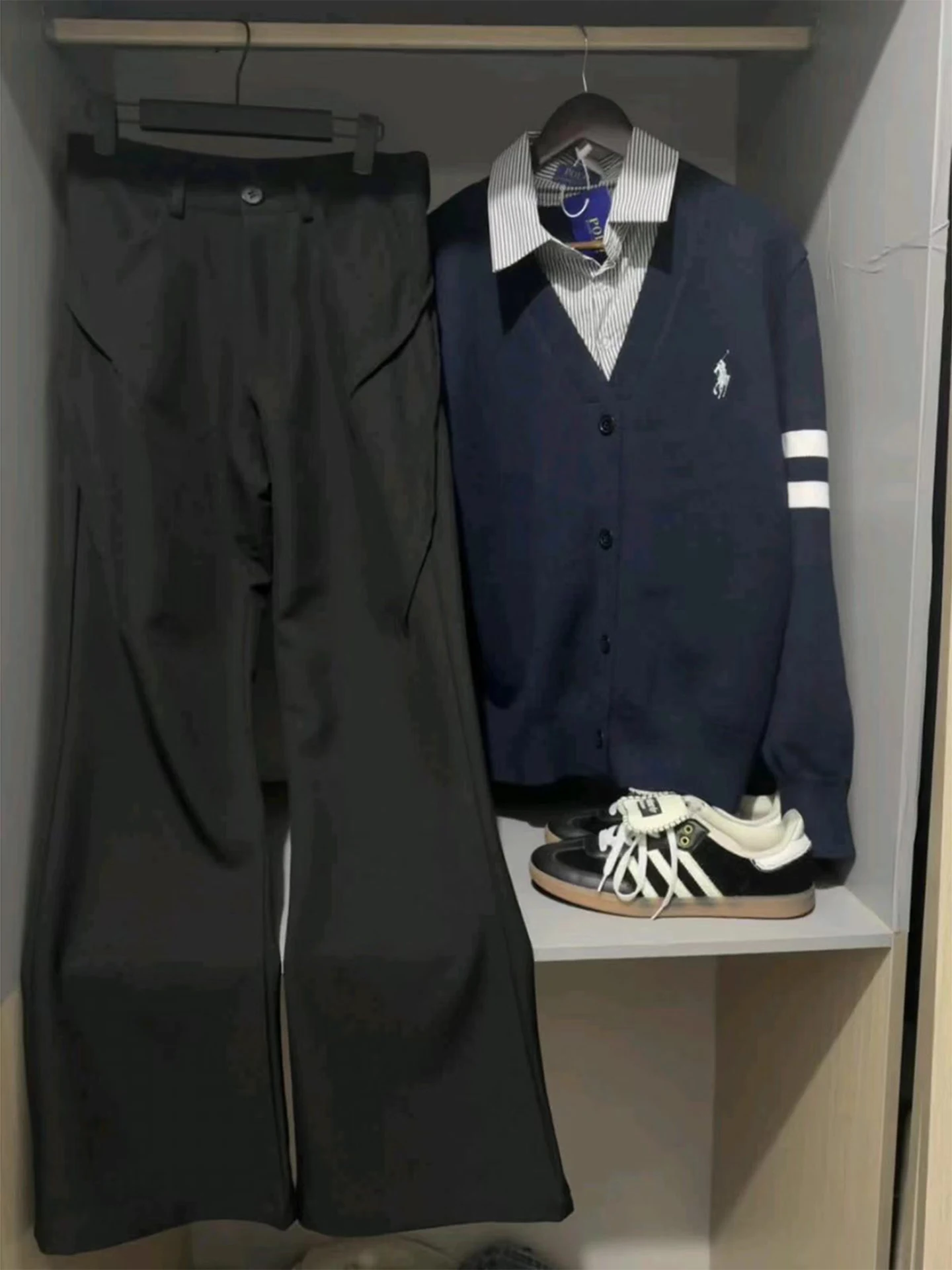 

Bla Pleated Wide Leg Men's Pants Spring Autumn Casual High Waist Trousers for Youth Cleanfit Sle Cargo Workwear Trousers