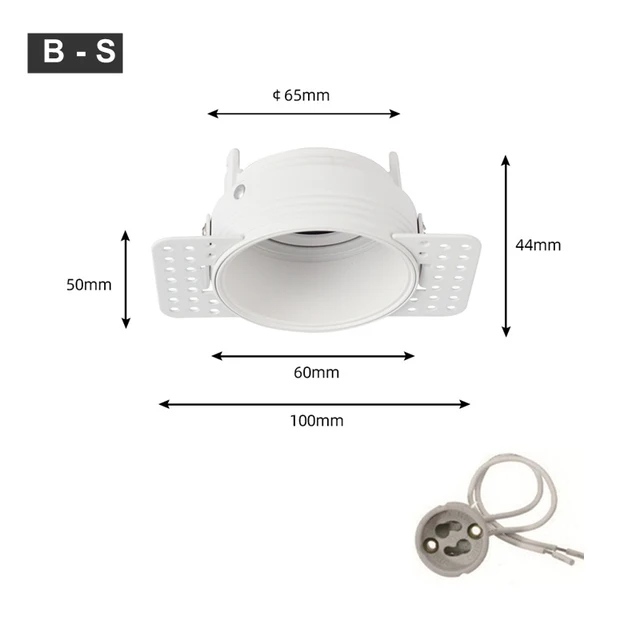 Inbouwdownlight Frame Anti Glare Led Spot Light Socket Verstelbare Gu10/mr16/11 Lamphouder Fitting Plafond Down Light armatuur - afbeelding 1