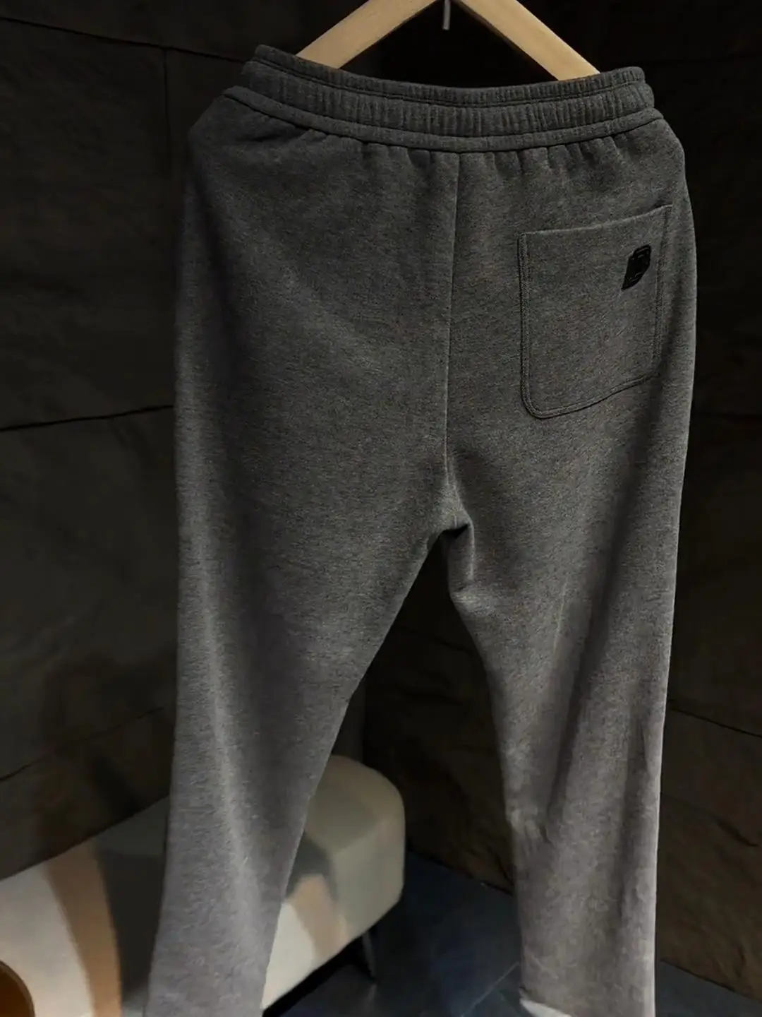 

Spring Autumn Smooth Warm Italian Cotton Acetate Wool Blend Casual Sports Long Pants Straight Leg Pants Faion Urban Busines...