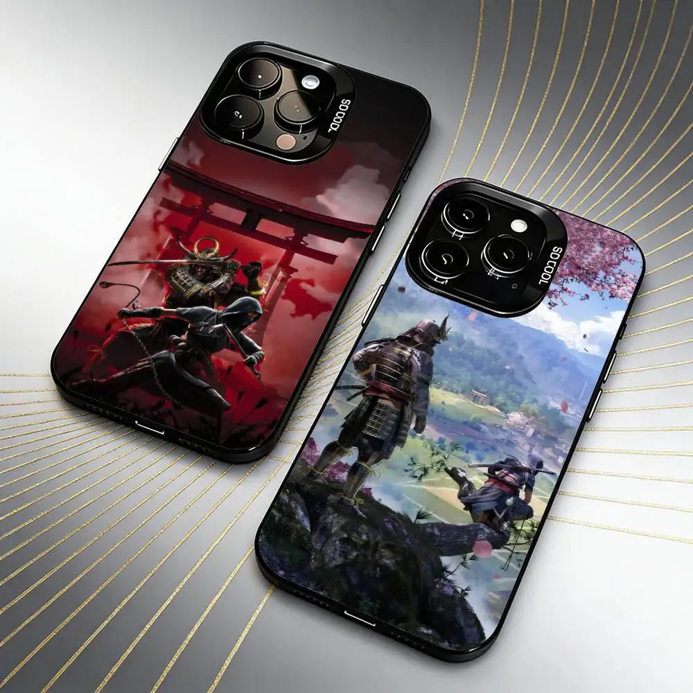 

A-Assassins Creed S-Shadows Naoe and Yasuke Phone Case For iPhone 16 17 15 14 12 13 Pro Max Black Color Shockproof Cover