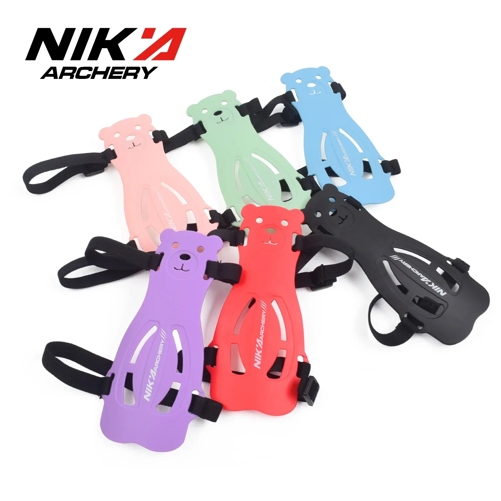 1PC AG08 Archery Plastic Bear Arm Guard For Archers Soft Protector Gear Safe Rubber Adjustable Archery Hunting High Quality