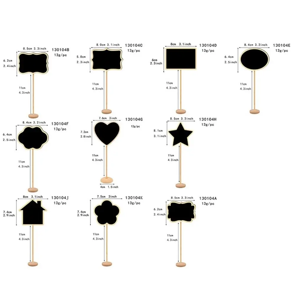 Nieuwe Houten Houten Prikbord Mini Labels Tafel Plaats Kaart Creatieve Tafeldecoratie Krijtbord Bruiloft Verjaardagsfeestje