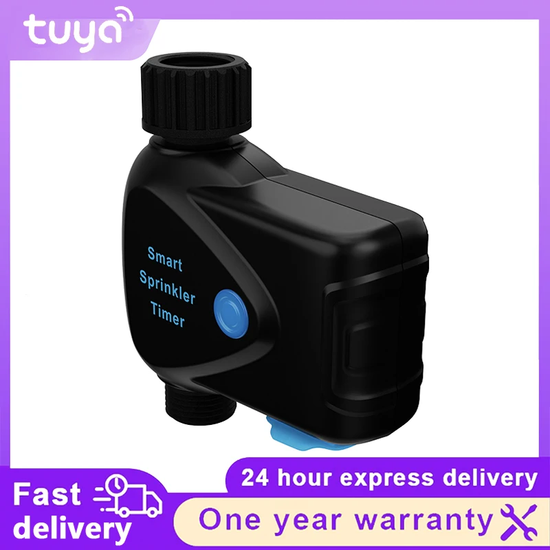 Tuya Smart Water Meter Sprinkler Timer, 2.4G WiFi Remote Automatic Garden Irrigation Controller IP66 Waterproof