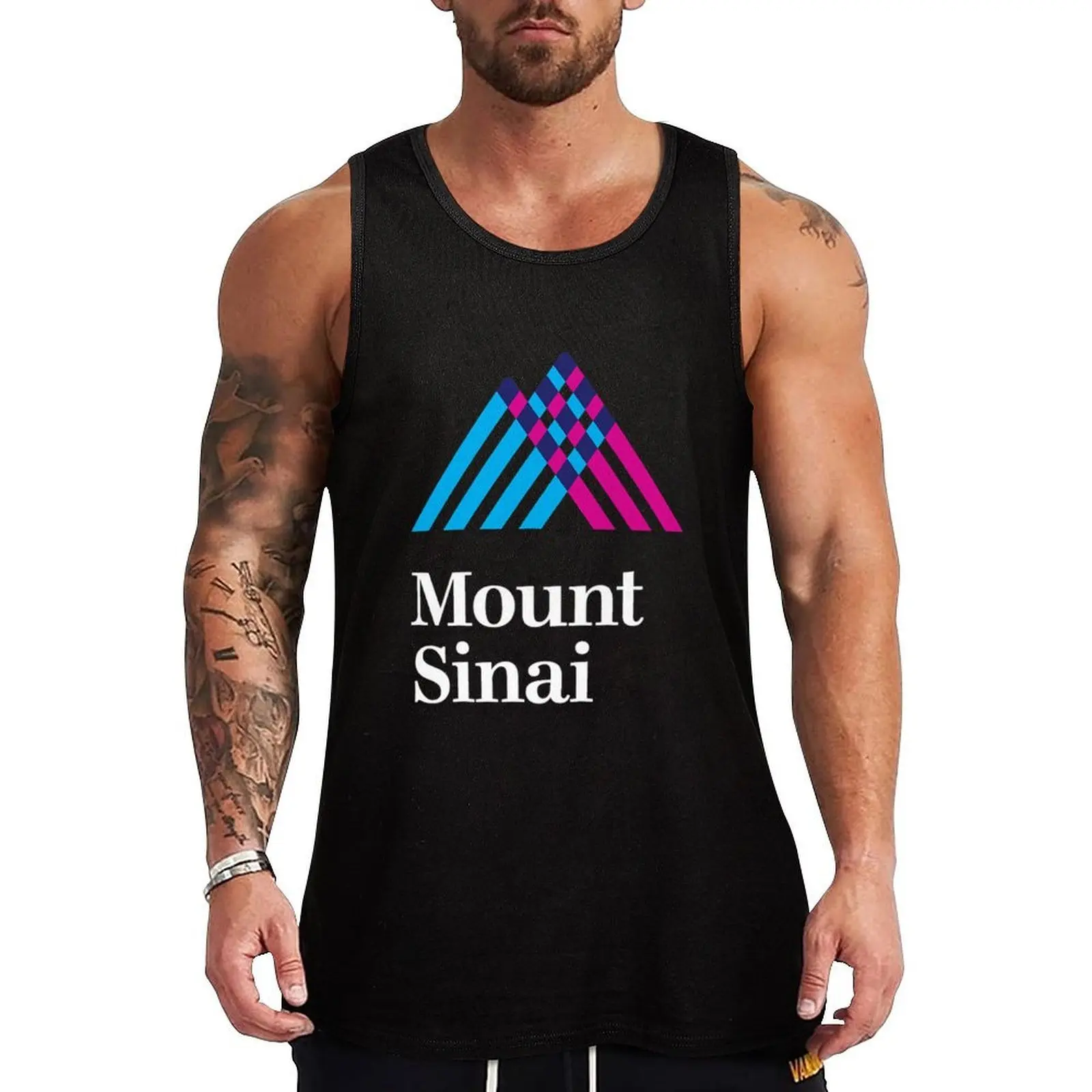 

Mount Sinai H-ealth Systems Tank Top Plain Color Sleeveless Shirt Casual Basic Tank Top