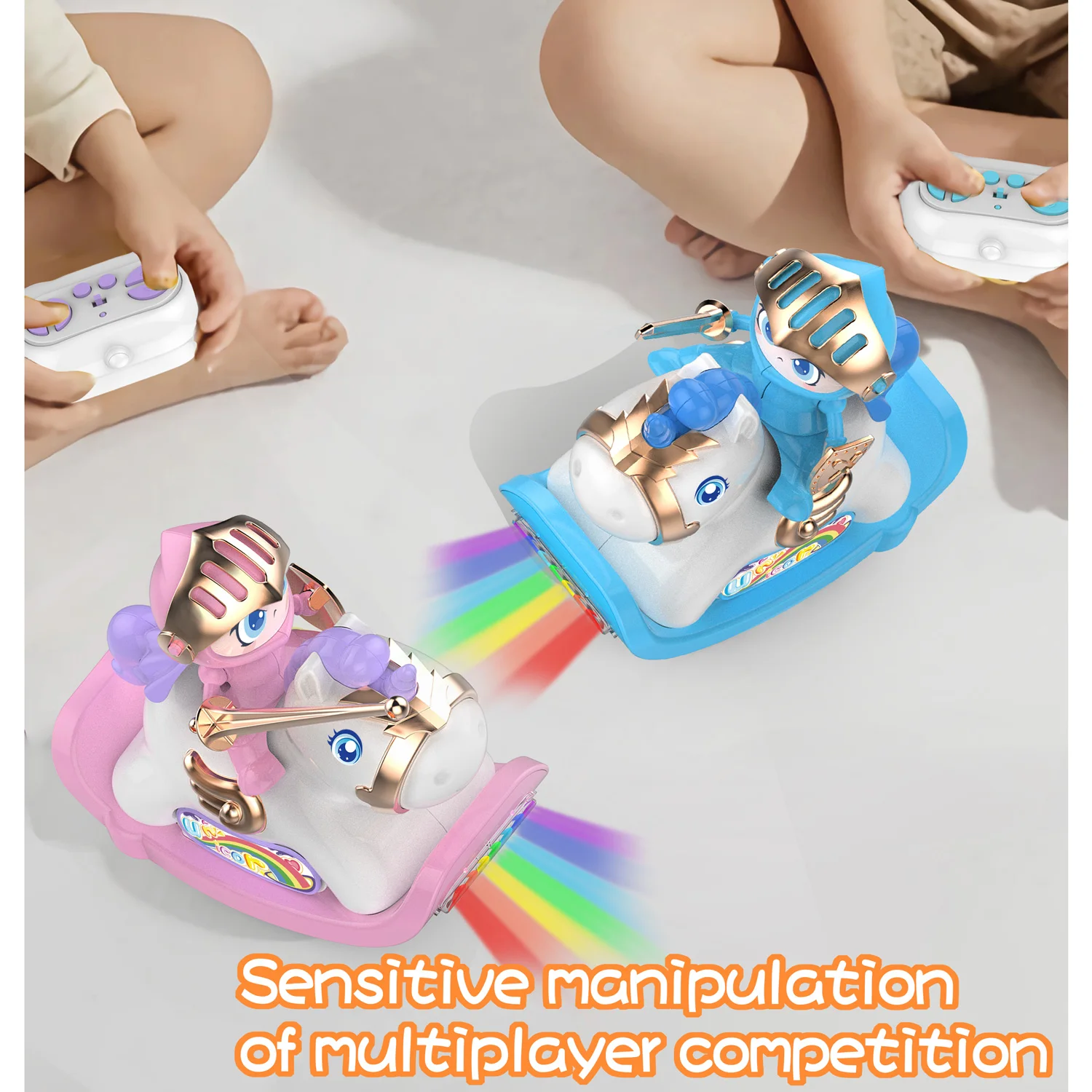 รถม้าไม้บังคับวิทยุ 2.4G ของเล่นแข่งขันสำหรับพ่อแม่ลูก ของเล่นสัตว์โยก RC ของเล่นเด็ก ของขวัญคริสต์มาส