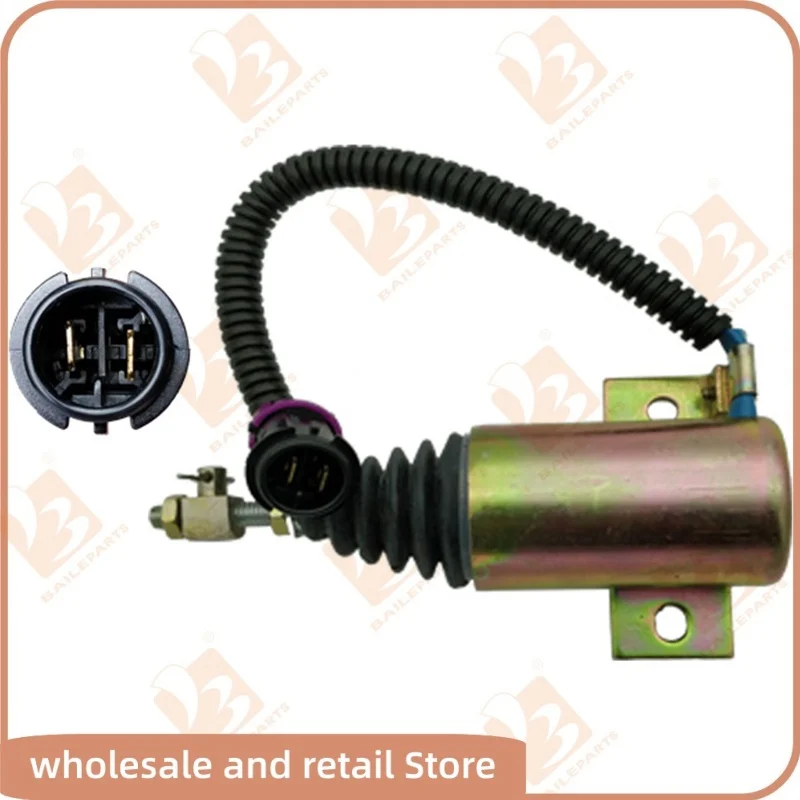 E483310000093 Elettrovalvola di intercettazione carburante 12V per parti del motore solenoide di arresto Diesel Foton 483 XHF-1121
